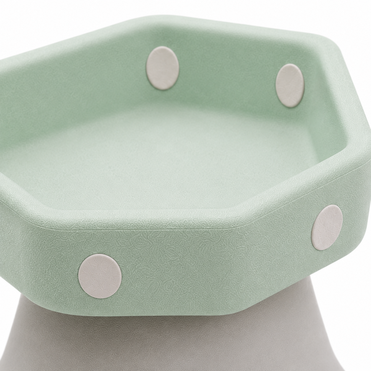 Elevated Pet Food and Water Bowl for Cats and Small Dogs – Mint Green and Light Grey