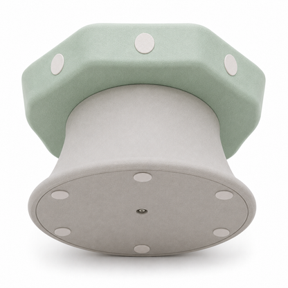 Elevated Pet Food and Water Bowl - Mint Green and Light Grey