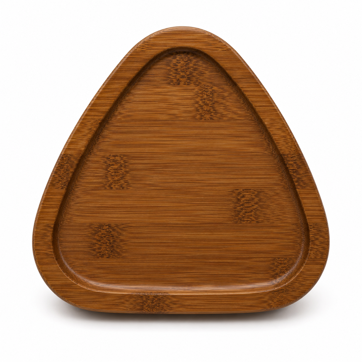 Triangular Wooden Food Bowl for Cats and Small Dogs – Dark Brown