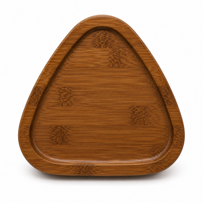 Triangular Wooden Food Bowl for Cats and Small Dogs – Dark Brown